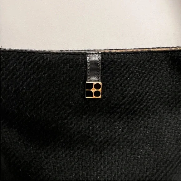❤️SOLD❤️ Kate Spade Wool Bag Black Animal Print Pony Hair Trim Made in Italy - Picture 6 of 11